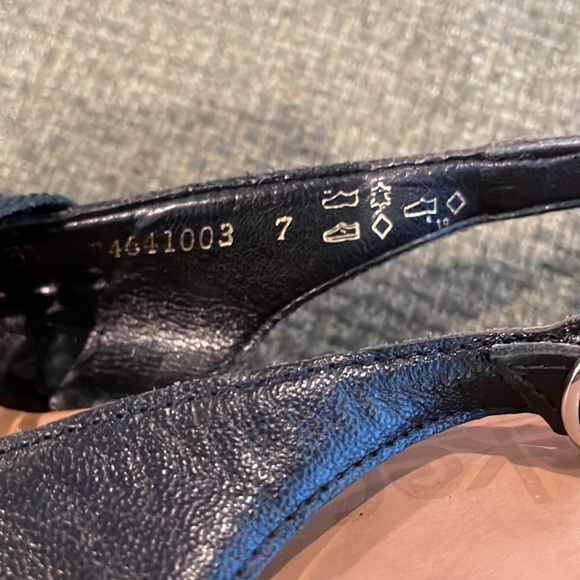 Rieker black leather sling back shoes (sz 40) - Picture 5 of 12